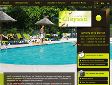 Tablet Screenshot of campingdelaclaysse.com